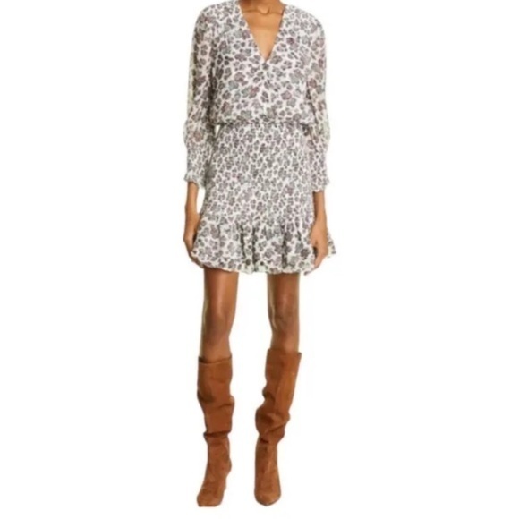 Veronica Beard Sara Floral Smocked Mini Dress 2